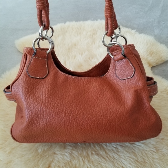 👠 Faux Leather Brown Slouchy Purse - Picture 5 of 14